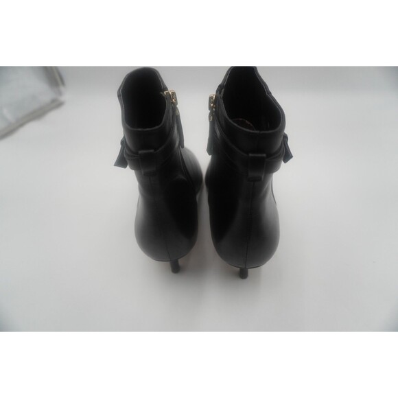 TALBOTS Iona Black Buckle Kitten Heel Pointed Toe Ankle Bootie Side Zip Size 9M - Picture 5 of 13